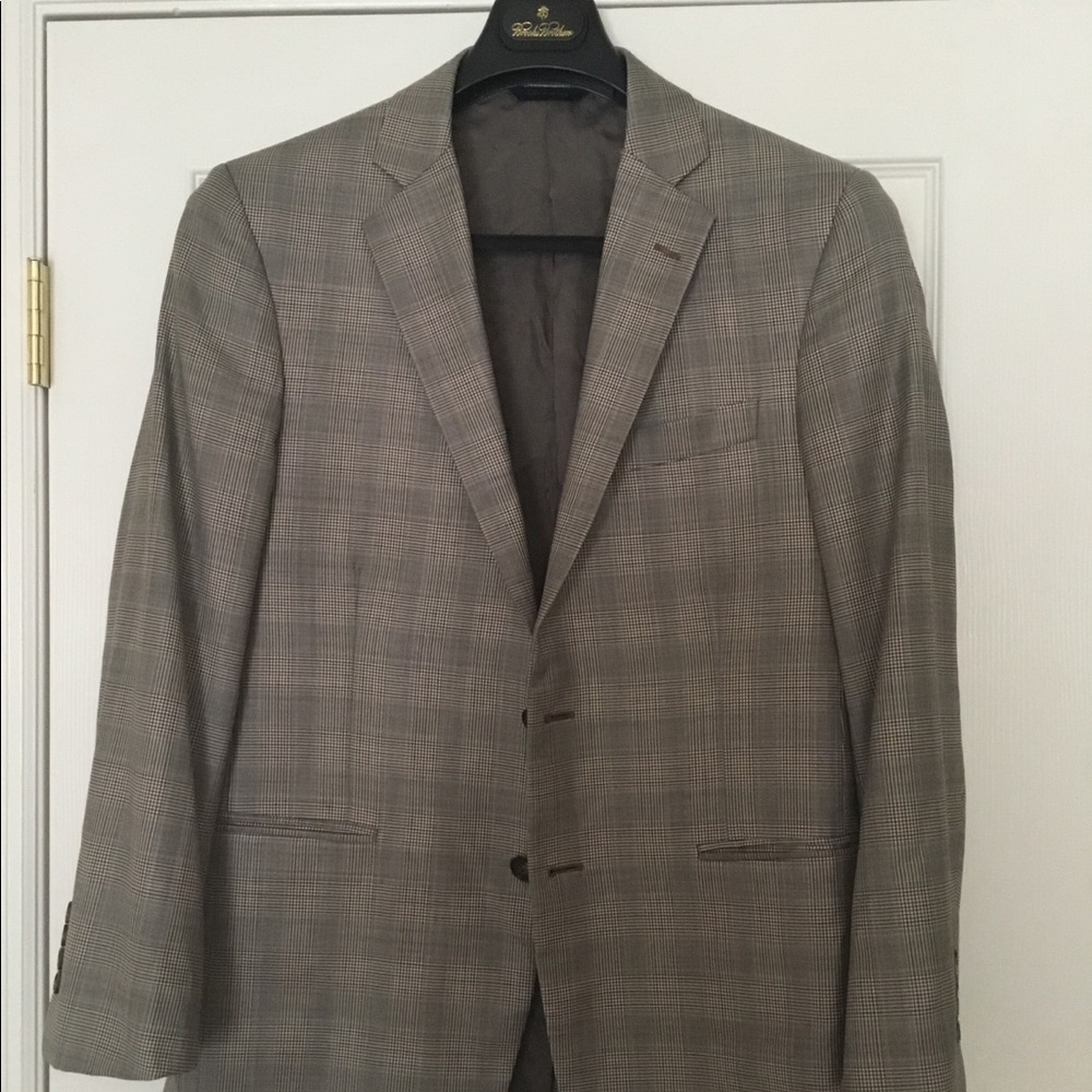 Brooks Bro. Blue Check Prince Of Wales Sport Coat